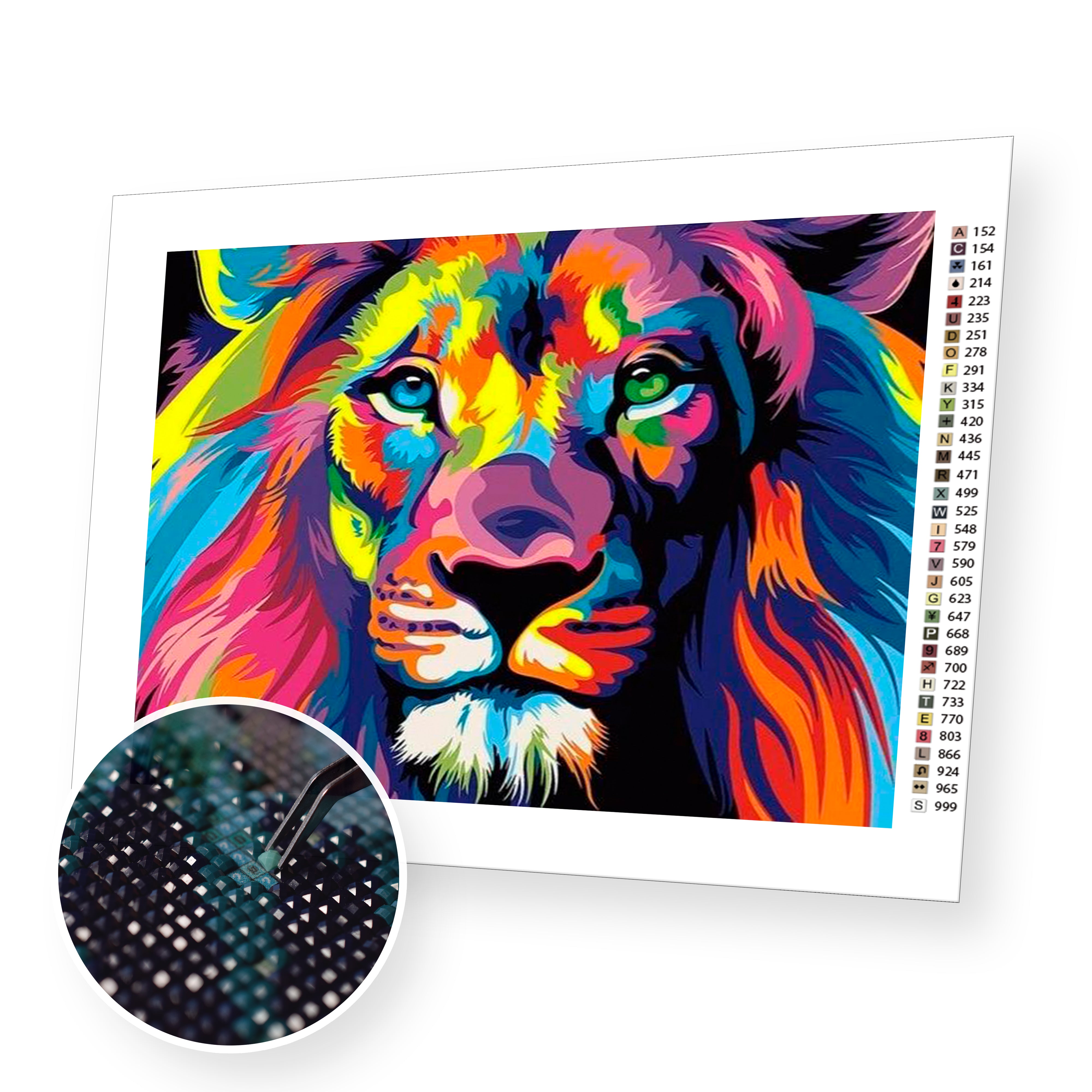 Puzzle Diamond Painting: Lion, 1 - 39 pieces