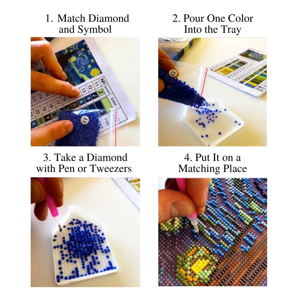 Trees and River - Diamond Painting Kit