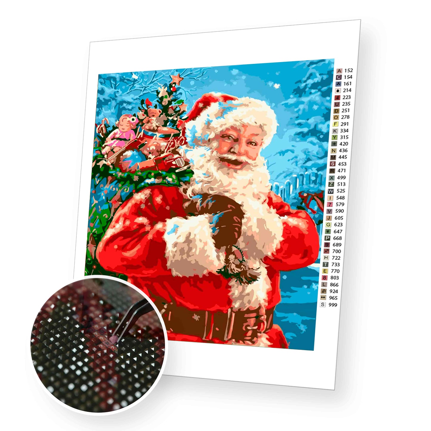 Santa Clause with Christmas Gifts - Diamond Painting Kit