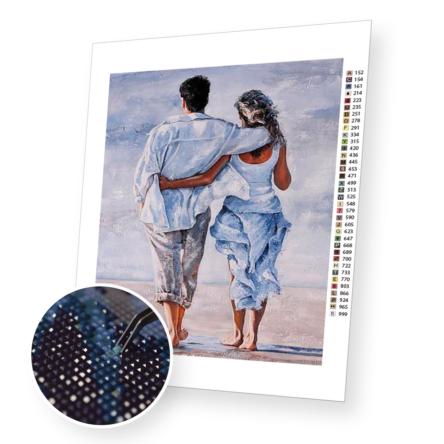 Couple on the Beach - Diamond Painting Kit - [Diamond Painting Kit]