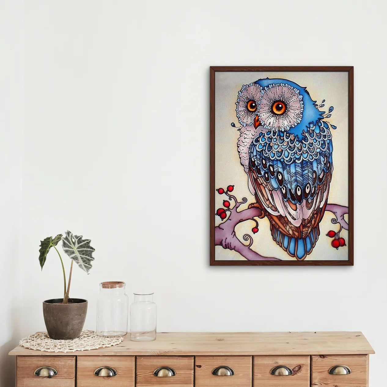 Diamond Painting Kit- Owls - Collection d'Art