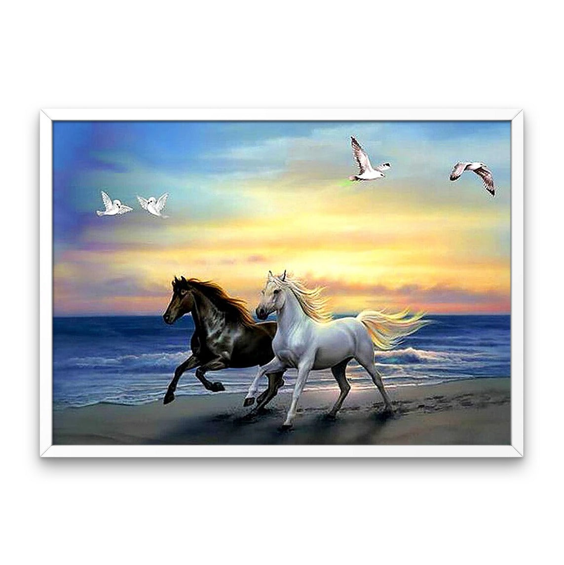 Horses on the Beach - Diamond Painting Kit – Just Paint with Diamonds