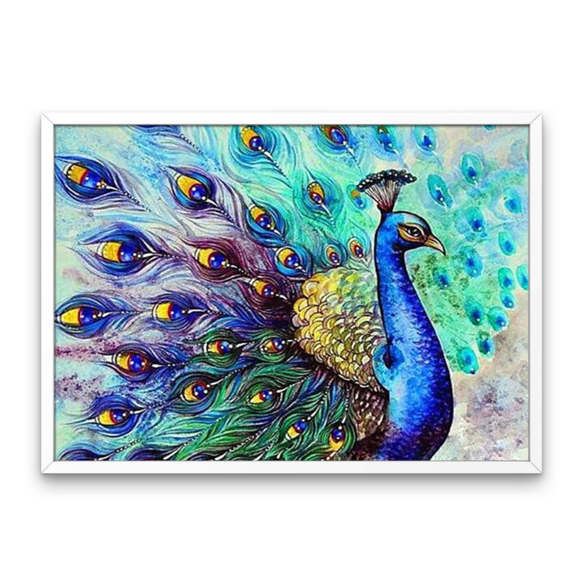 Peacock with Open Feathers - Diamond Painting Kit