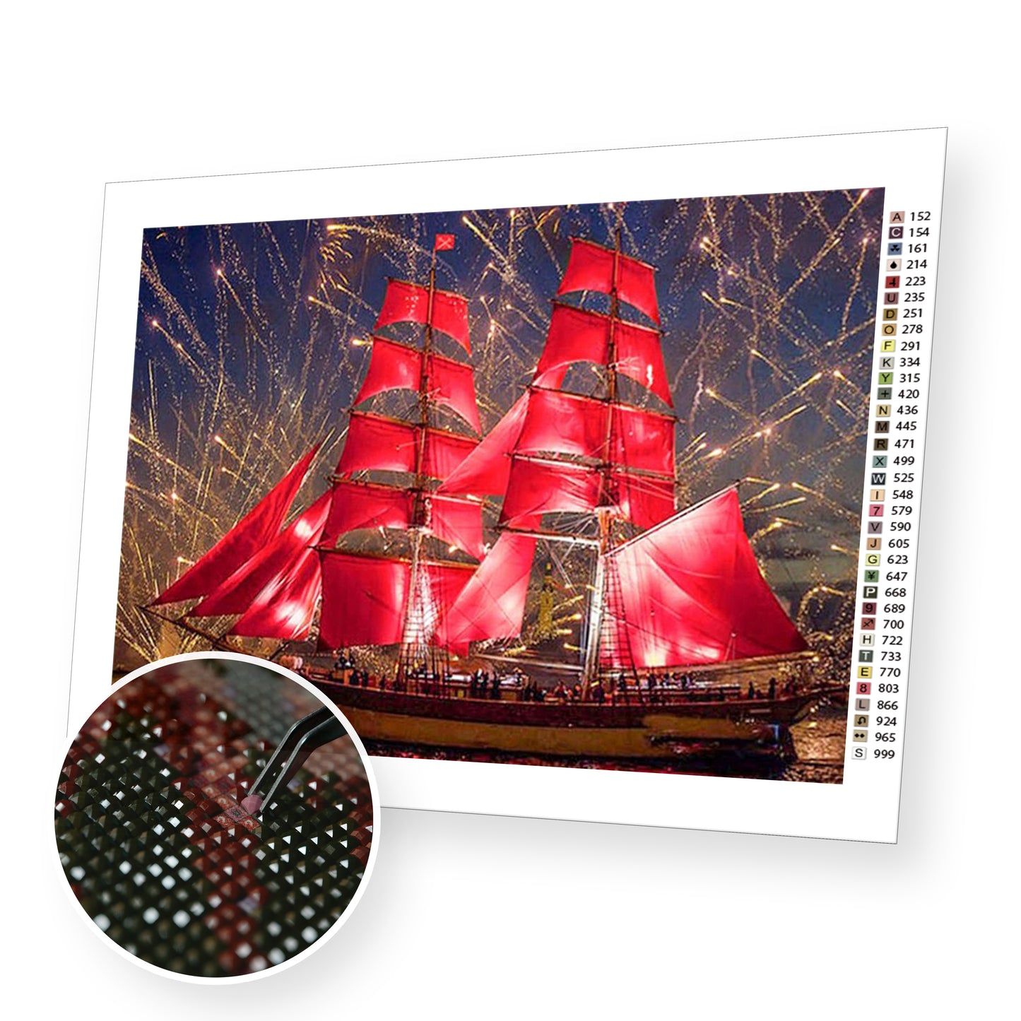 Red Ship - Diamond Painting Kit - [Diamond Painting Kit]