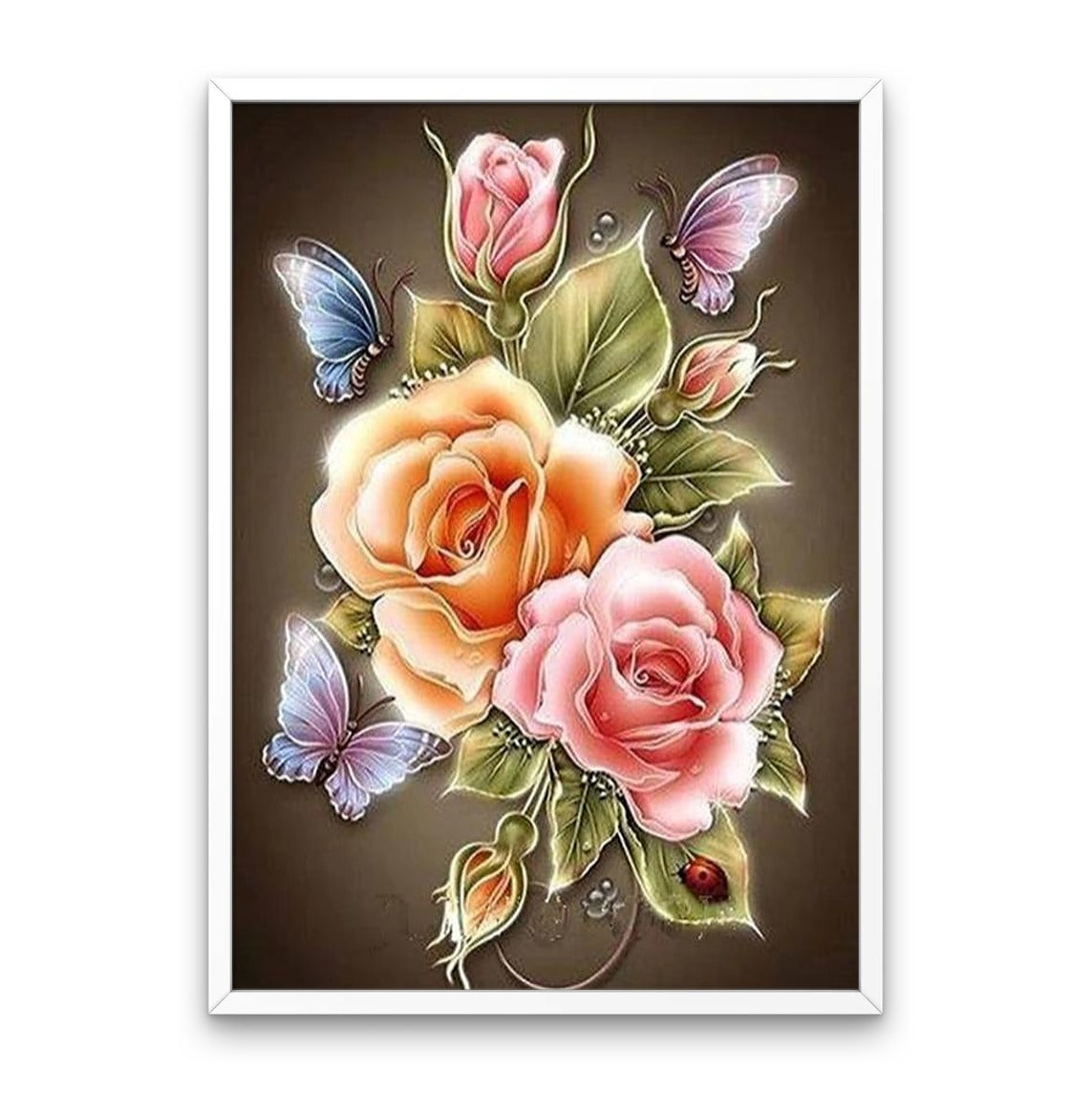Roses & Butterflies - Diamond Painting Kit