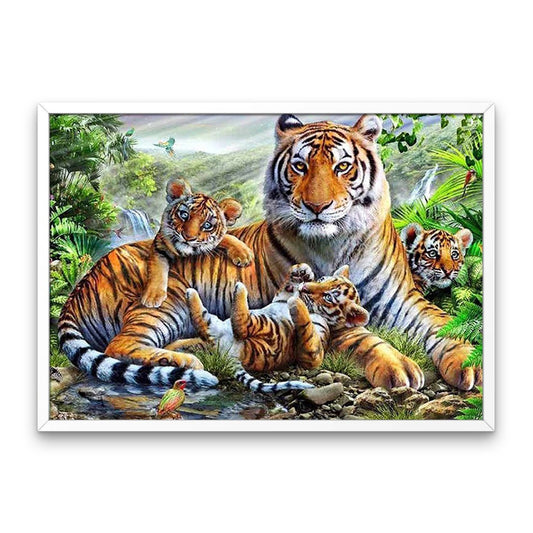 Tigers Family - Diamond Painting Kit