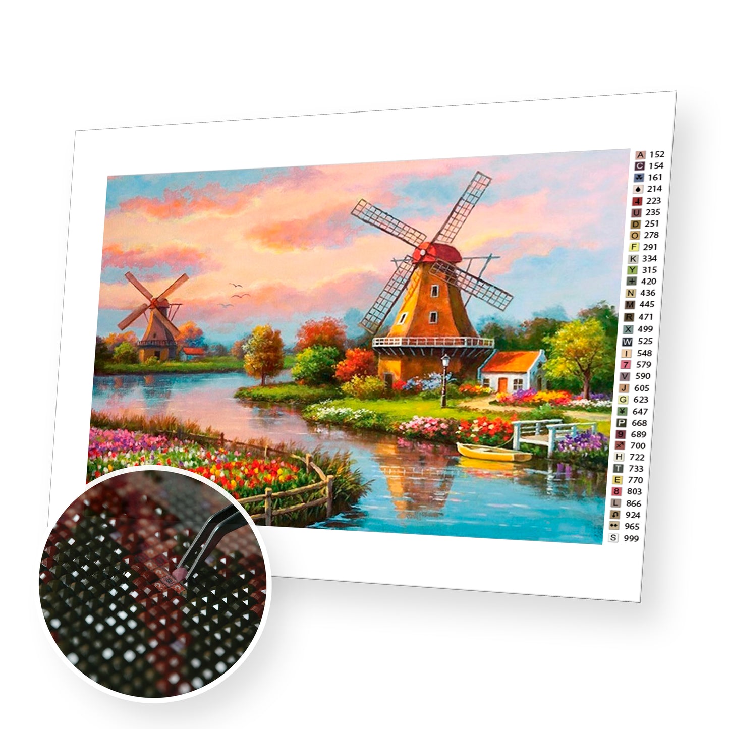 Windmill Landscape - Diamond Painting Kit - [Diamond Painting Kit]