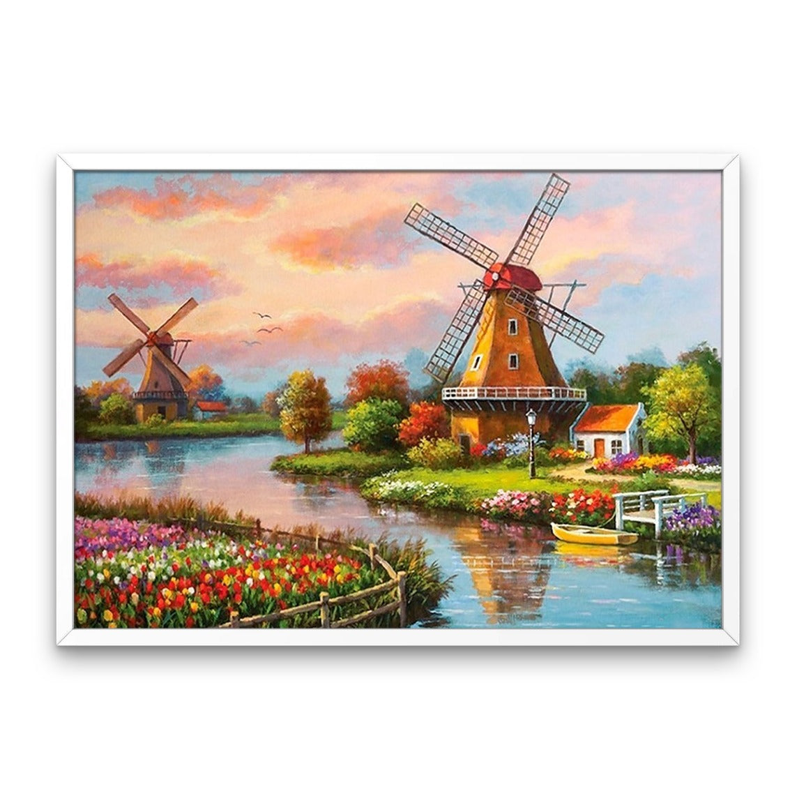 Windmill Landscape - Diamond Painting Kit