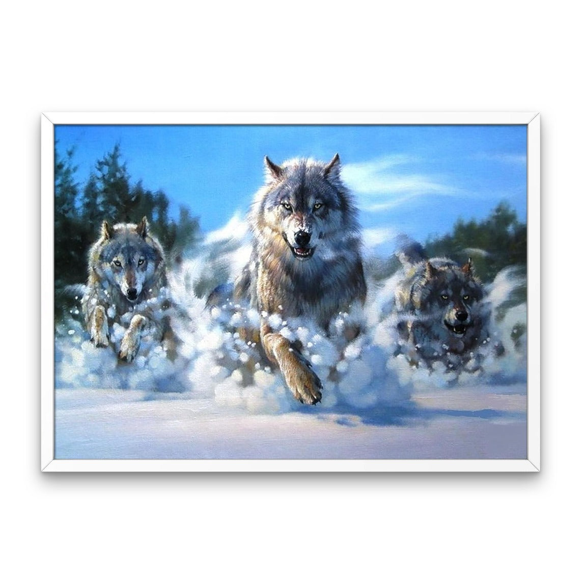 Wolves in the Snow - Diamond Painting Kit