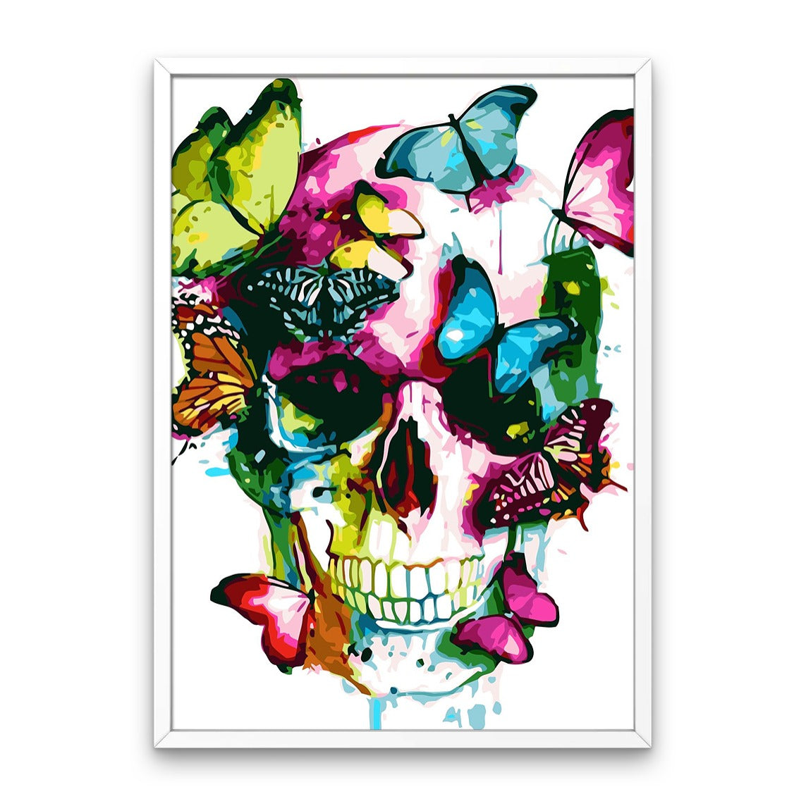 Skull And Butterflies - Diamond Painting Kit
